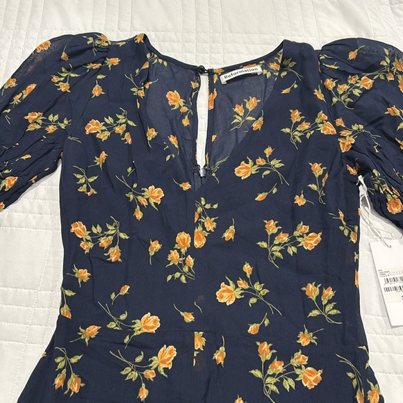 NWT Reformation Larchmont Floral Midi Dress in Parm Size 2 - Picture 5 of 10